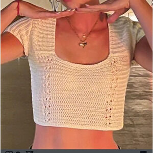 double zero  open back short sleeve top